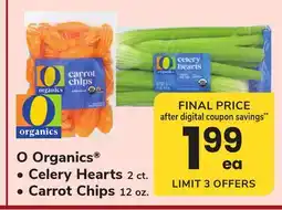 ACME O Organics Celery Hearts 2 ct., Carrot Chips 12 oz offer
