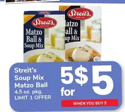 ACME Streit's Soup Mix Matzo Ball offer