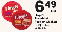 ACME Lloyd's Shredded Pork or Chicken BBQ Tubs offer