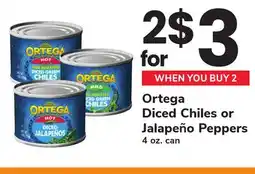 ACME Ortega Diced Chiles or Jalapeño Peppers offer