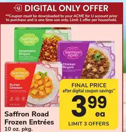 ACME Saffron Road Frozen Entrées offer