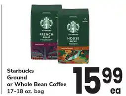 ACME Starbucks Ground or Whole Bean Coffee offer