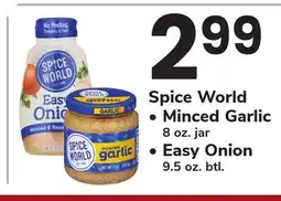 ACME Spice World Minced Garlic 8 oz. jar Easy Onion 9.5 oz. btl offer