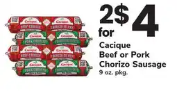 ACME Cacique Beef or Pork Chorizo Sausage offer