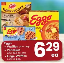 ACME Eggo • 24 ct. pkg. • Pancakes 23.2-29.6 oz. pkg. • Liege Waffles 7.76 oz offer