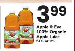ACME Apple & Eve 100% Organic Apple Juice offer