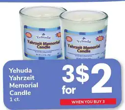 ACME Yehuda Yahrzeit Memorial Candle offer