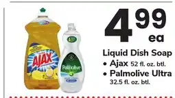ACME Liquid Dish Soap • Ajax 52 fl. oz. btl. • Palmolive Ultra. 5 fl.. btl offer