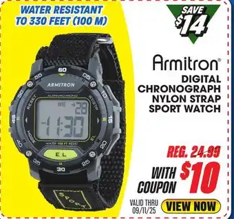 Big 5 Armitron Digital Chronograph Nylon Strap Sport Watch offer