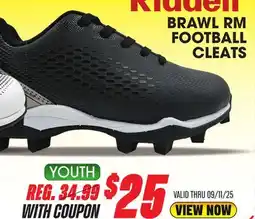 Big 5 Riddell Brawl Youth RM Football Cleats offer