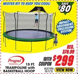Big 5 Propel 15' Trampoline with Basketball Hoop offer