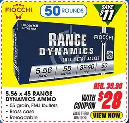 Big 5 Fiocchi 5.56X45 Range Dynamics offer