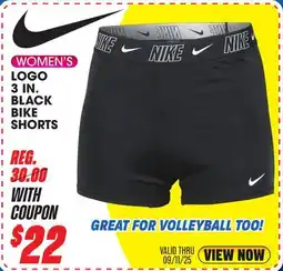 Big 5 Nike Women's Logo 3 Black Bike Shorts offer