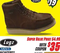 Big 5 Lugz Monterey Steel Toe Men's Wide Work Boots offer
