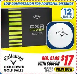 Big 5 Callaway CXR Power Golf Balls - 1-Dozen offer