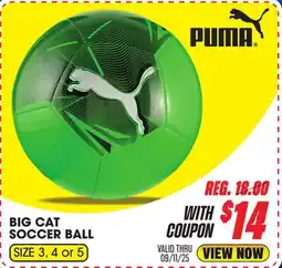 Big 5 Puma Big Cat Soccer Ball offer