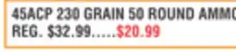Dunham's Sports 45ACP 230 GRAIN 50 ROUND AMMO offer