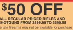 Dunham's Sports RIFLES AND SHOTGUNS offer