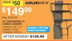 Dunham's Sports MUDDY 18' CROSSFIRE XT 2-MAN LADDER offer