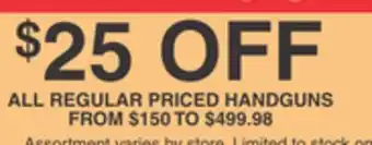Dunham's Sports ALL REGULAR PRICED HANDGUNS offer
