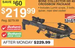 Dunham's Sports KILLER INSTINCT BONE COLLECTOR HD 405 CROSSBOW PACKAGE offer