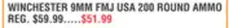Dunham's Sports WINCHESTER 9MM FMJ USA 200 ROUND AMMO offer