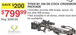 Dunham's Sports TITAN M1 390 DE-COCK CROSSBOW PACKAGE offer