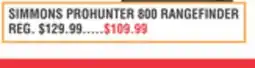 Dunham's Sports SIMMONS PROHUNTER 800 RANGEFINDER offer