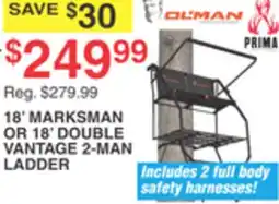 Dunham's Sports 18' MARKSMAN OR 18' DOUBLE VANTAGE 2-MAN LADDER offer