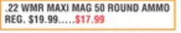 Dunham's Sports 22 WMR MAXI MAG 50 ROUND AMMO offer