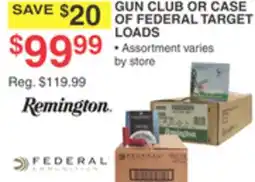 Dunham's Sports GUN CLUB CASE OF FEDERAL TARGET LOADS offer