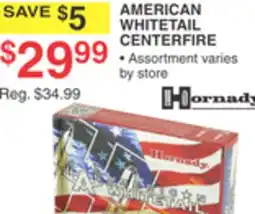 Dunham's Sports HORNADY AMERICAN WHITETAIL CENTERFIRE offer