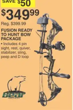 Dunham's Sports BEAR ARCHERY FUSION READY TO HUNT BOW PACKAGE offer
