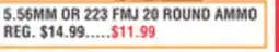 Dunham's Sports 5.56MM OR 223 FMJ 20 ROUND AMMO offer