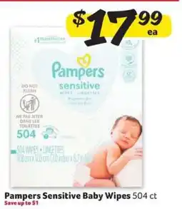 Winn Dixie Pampers Sensitive Baby Wipes offer