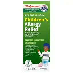 Walgreens 24 Hour Children's Allergy Relief Cetirizine Oral Solution Bubble Gum offer