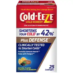 Walgreens Zinc Lozenges, Homeopathic Cold Remedy Citrus With Elderberry offer