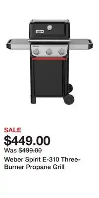 Cabela's Weber Spirit E-310 Three-Burner Propane Grill offer