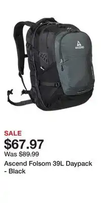Cabela's Ascend Folsom 39L Daypack - Black offer
