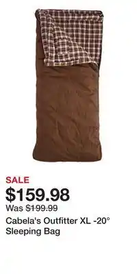 Cabela's Cabela's Outfitter XL -20° Sleeping Bag offer