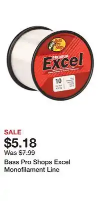 Cabela's Bass Pro Shops Excel Monofilament Line offer