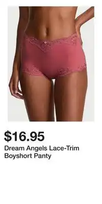 Victoria's Secret Dream Angels Lace-Trim Boyshort Panty offer