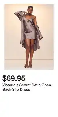 Victoria's Secret Victoria's Secret Satin Open-Back Slip Dress offer