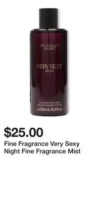 Victoria's Secret Fine Fragrance Very Sexy Night Fine Fragrance Mist offer