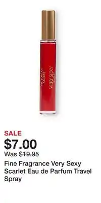 Victoria's Secret Fine Fragrance Very Sexy Scarlet Eau de Parfum Travel Spray offer
