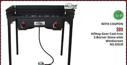 Big 5 Hilltop Gear Cast-Iron 2-Burner Stove with Windscreen offer