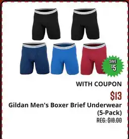 Big 5 Gildan Men's Boxer Brief Underwear (5-Pack) offer