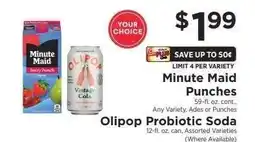 ShopRite Minute Maid Punches / Olipop Probiotic Soda offer