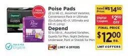 ShopRite Poise Pads offer