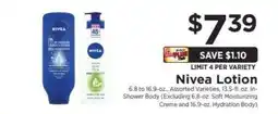 ShopRite Nivea Lotion offer
